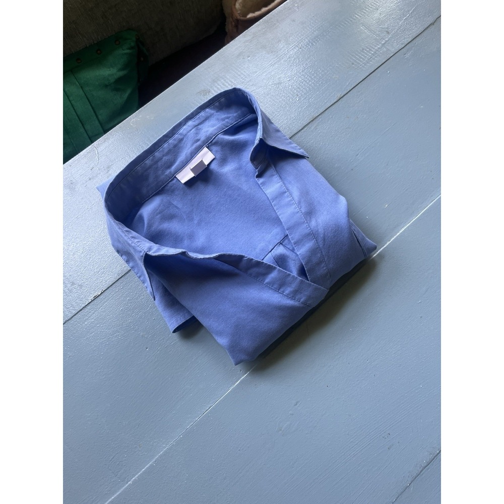 J.Jill Periwinkle Blue Collared Button Down Shirt Soft Minimal Capsule Top - Picture 2 of 11